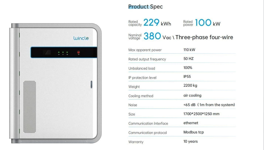 OEM ODM エネルギー貯蔵システム IEC En FCC Un 証明書を持つ100% 380VACの不均衡負荷