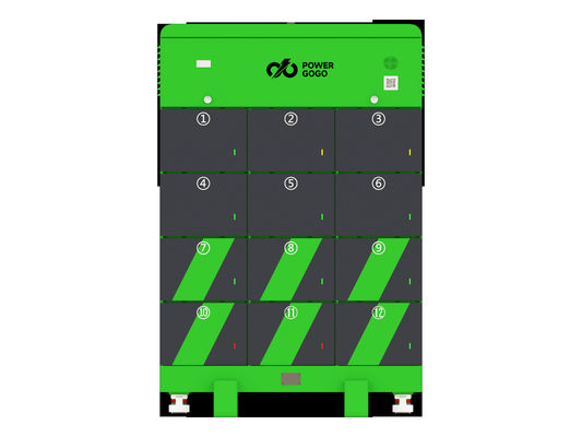 12 スロット 充電 バッテリー交換ステーション IP54 の 2 輪のスーター交換可能なバッテリー